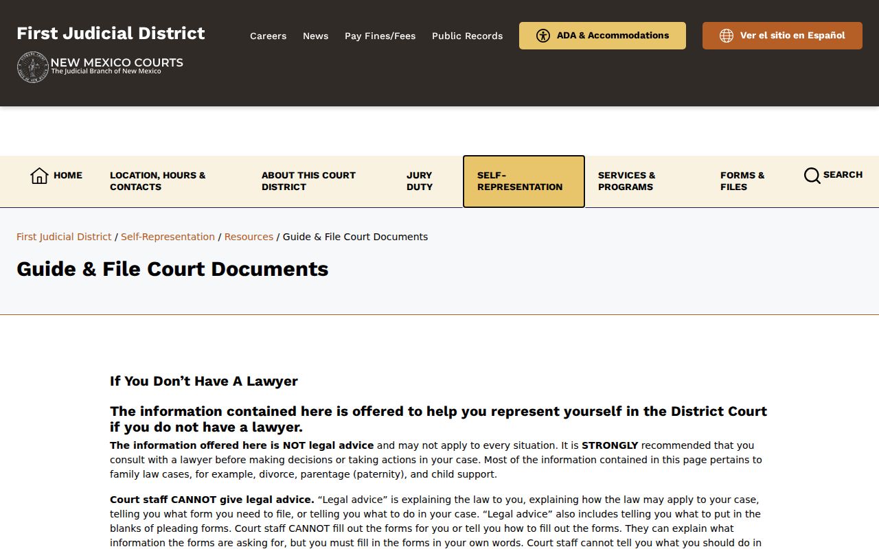 First Judicial District guidance about filing court documents and court record handling