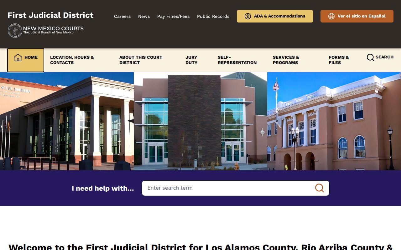 Los Alamos County court docket connection to First Judicial District Court