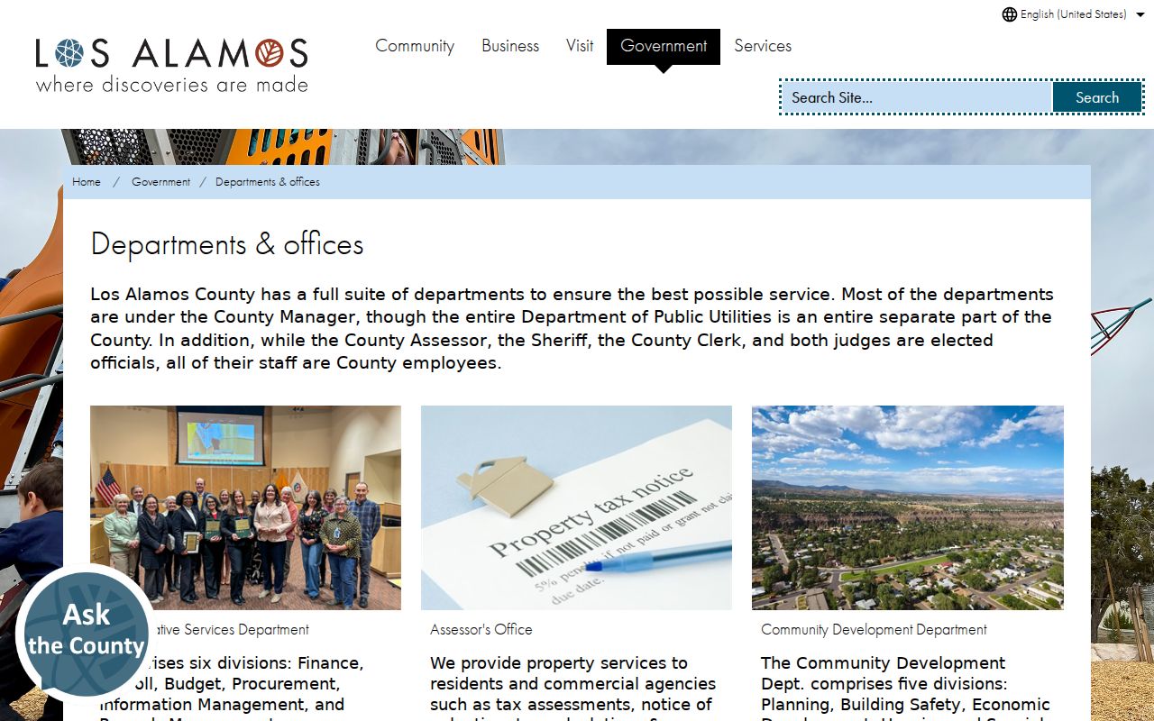 Los Alamos County court docket routing among county departments